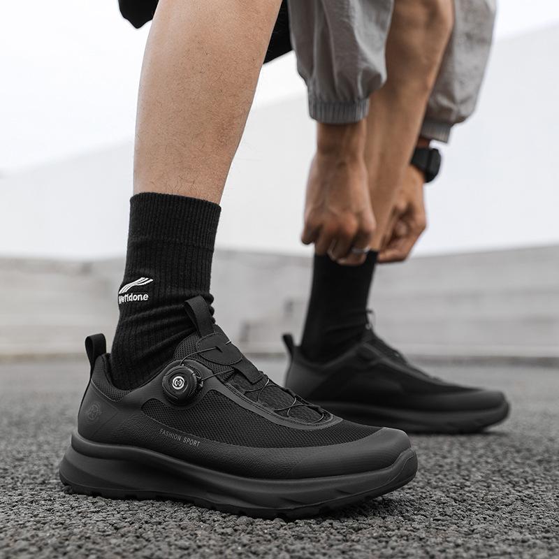 Summer mesh breathable sports casual shoes versatile outdoor business men's shoes hiking shoes off-road shoes rotating buckle shoes