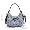 Polka Dot Bow Shoulder Bag Y2K Hobo Bag Vintage Underarm Bag  Ladies