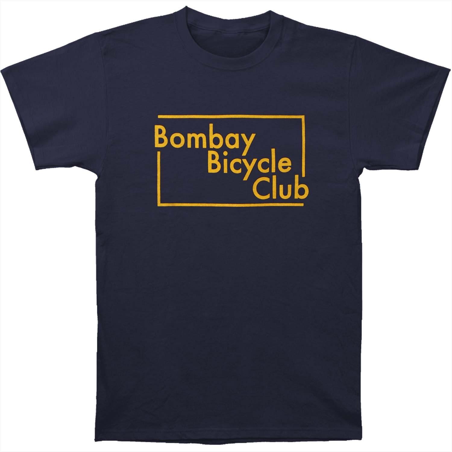 Men s Bombay Bicycle Club Yellow Logo T-Shirt Mens Womens Tees Top Navy M