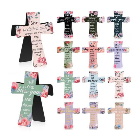 

12/16/24Pcs Magnetic Faith Bookmark Waterproof Christian Bible Verse Book Page Marker A