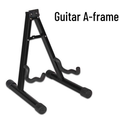 Vertical Wooden A-Frame Guitar Stand for Folk, Electric, Bass & Pipa Instruments