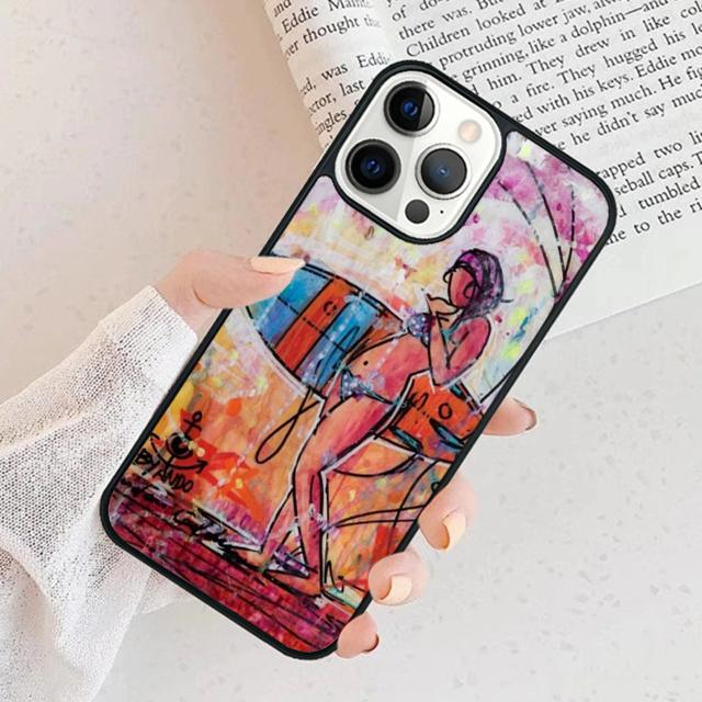 Surfing Art Surf Girl Phone Case Cover For iPhone 17 Air 15 16 11 13 14 Pro Max 12 Plus Max Fundas