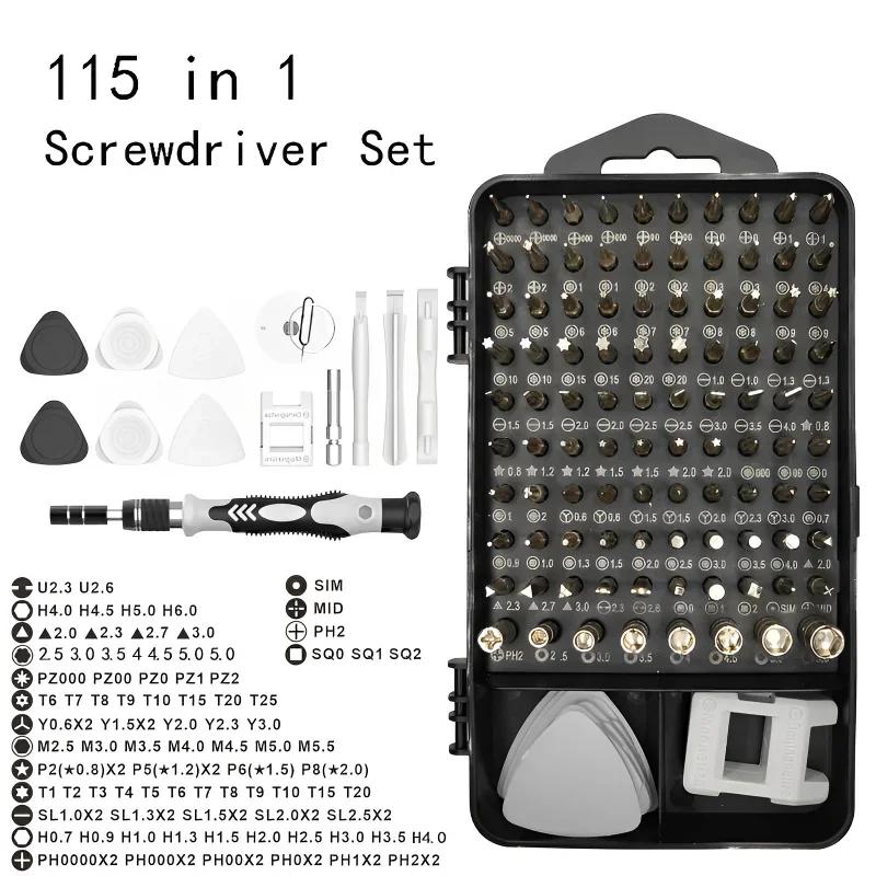 

115 in 1 Computer Repair Kit Magnetic Laptop Screwdriver Kit Precision Screwdriver Set Small Impact Screw Driver Set with Case