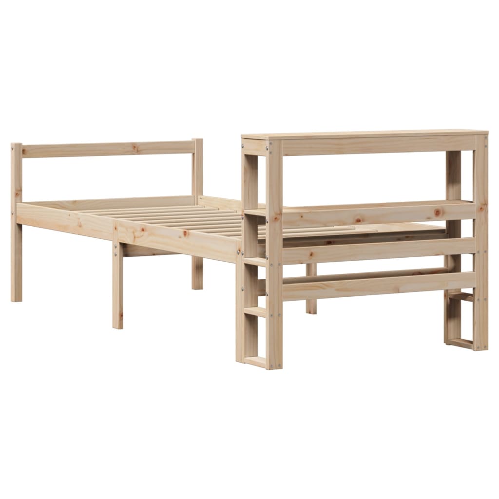 Senior Bed with Headboard 75 X 190 Cm Solid Pine Wood