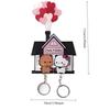 Cute Wall Key Holder Panda Bubu And Dudu Acrylic Keychain Hanger Animation Backpack Charm Key Ring Pendant Accessory Couple Present