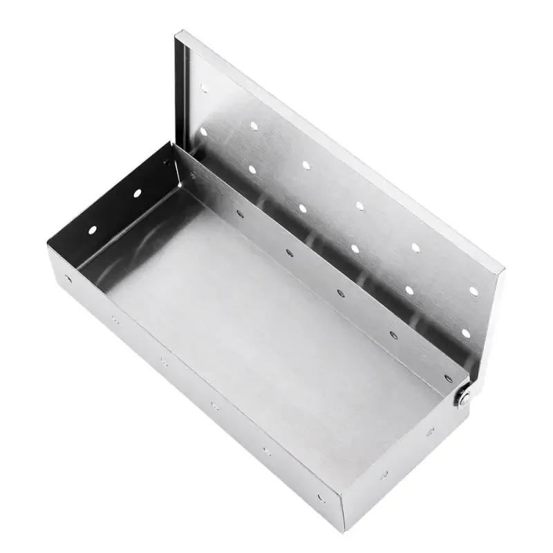 BBQ Smoker Box Holzspäne für Indoor Outdoor Holzkohle Gasgrill Grill Fleisch Infundiert Rauch Geschmack Zubehör Smoker Box