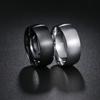 Black Wedding Band Engagement Stainless Steel Ring for Women Men