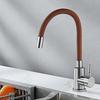 Brushed Stainless Steel Kitchen Faucet with Universal Silicone Hose