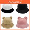 Winter Ear Bear Fisherman Hat Windproof  Warmth Plush Bucket Cap Gift Outdoor