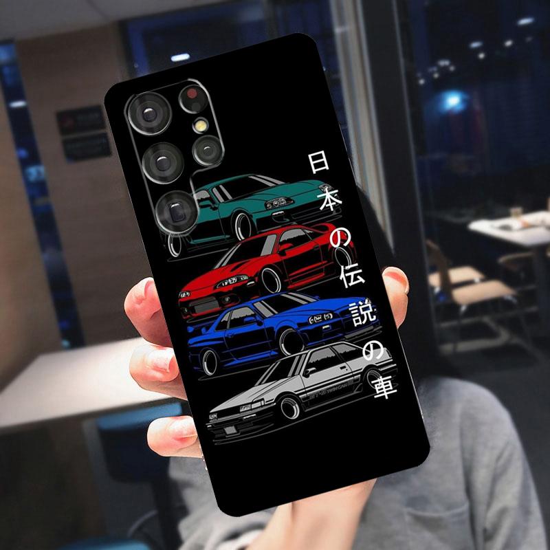 JDM Car Cover For Samsung Galaxy S24 Ultra S25 S22 S23 Plus S20 S21 FE S9 S10 S23 FE Phone Case