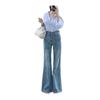Retro High-Waisted Micro-Flare Jeans for Women - 2026 Spring/Summer Slimming Stretch Bell Bottom Pants