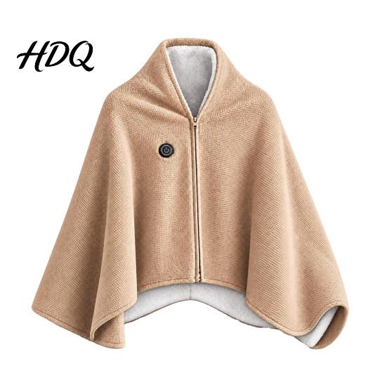 Electric Shoulder Warmer for Travel Heated Shawl Wraps Women USB Wearable Blanket Portable Blanket Adjustable Heat Wrap Home with 3 Settings & Fast