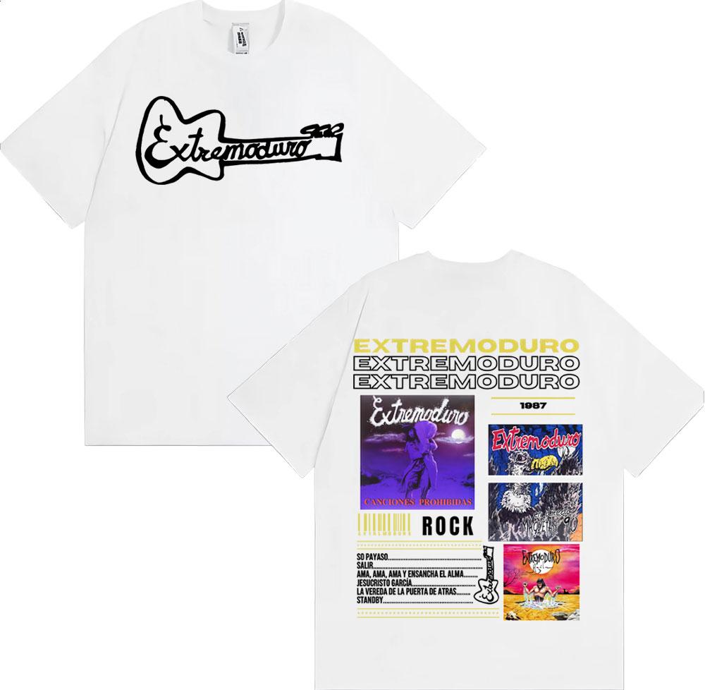 Rock Band EXTREMODURO Album Cover T-shirts for Men Retro 90s Hip Hop Classic T Shirt Summer Tops Oversized Short Sleeve T-shirt