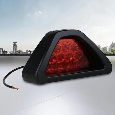 Universal Brake Signal Lamp F1 Style Triangle Sporty 12LED Rear Fog Light Tail Third Brake Lamp DRL For JDM BBA for Truck Car