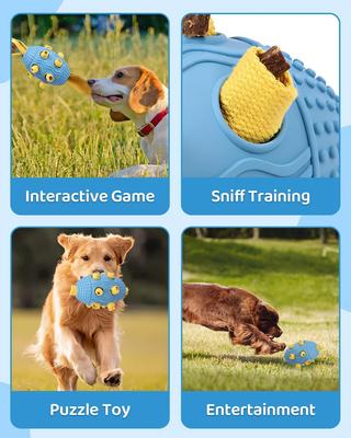 Interactive Dog Puzzle Toy Slow Feeder Treat Dispenser for Large Dogs Aggressive Chewers Dog Enrichment Toy Anti Anxiety Pet Toy