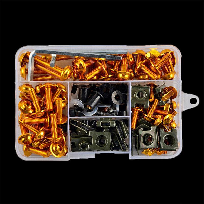 177Pcs Motorcycle Cnc Alloy Fairing Bolt Screw Nut Kit For Gsxr 600 750 1000 K1-K8 Z750 Z900 Z1000 Z800 400 300