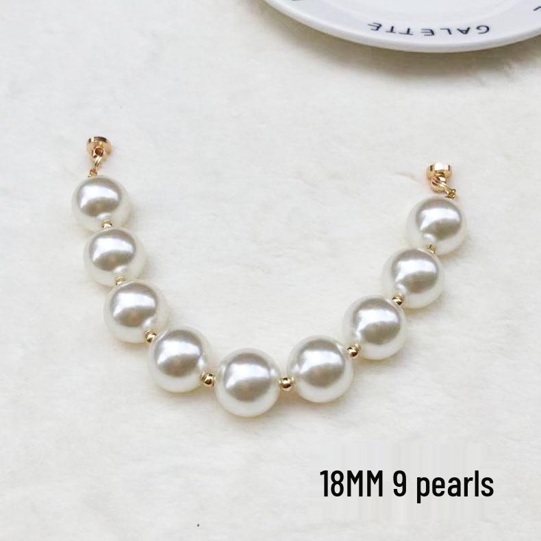 High-Grade Pearl DIY Phone Case with Elegant Bracelet & Metal Hook