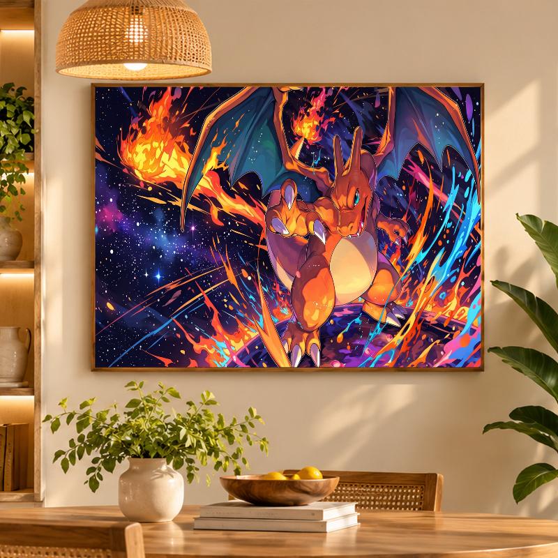 5D Diamond Painting Charizard DIY Full Drill Diamond Art Kit Home Decoration