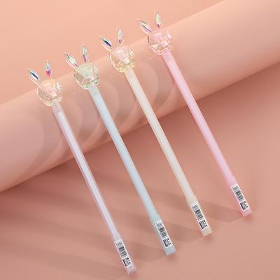 1 pieza de papelería lindo conejo de cristal bolígrafo de gel escuela oficina suministros kawaii bolígrafos de regalo creativos