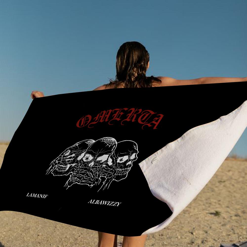 Rapper O-Omerta Mikrofiber Strandhåndklæde Absorberende Hurtigttørrende Blødt Yoga Svømning Resort Bjergbestigning Håndklæde