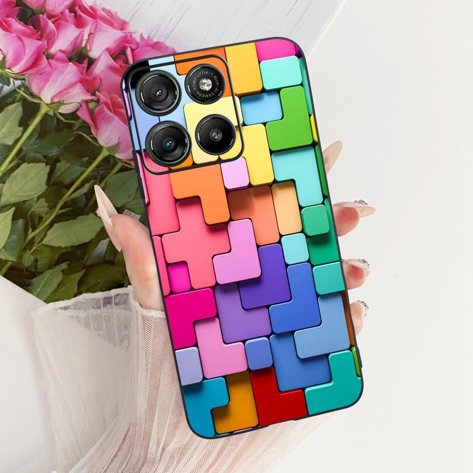 Black Case For Motorola Moto G77 Cover XT2621-4 Fashion Butterfly Cute Luxury Painted Silicone Casing For Moto G77 Motorola G77