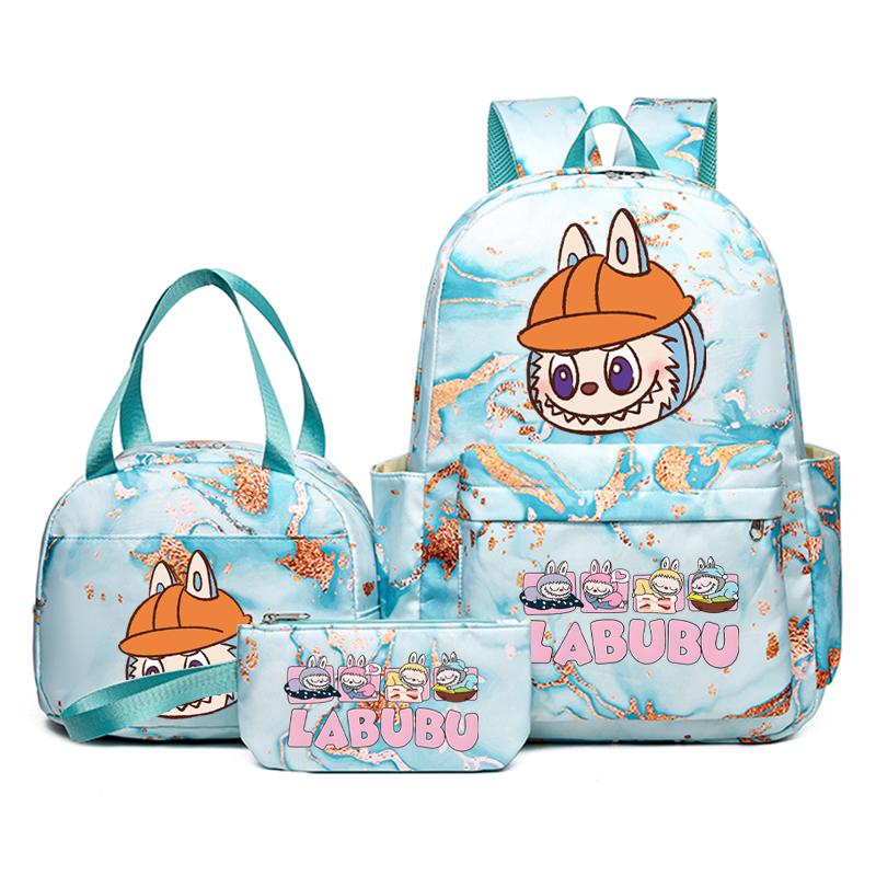 3 Buc/set Rucsac Drăguț Imprimat Geantă de Prânz Etui pentru Creioane Adolescent Băiat Fată Rucsac Student Zimomo Ghiozdan Femei Geantă de Călătorie Cadou