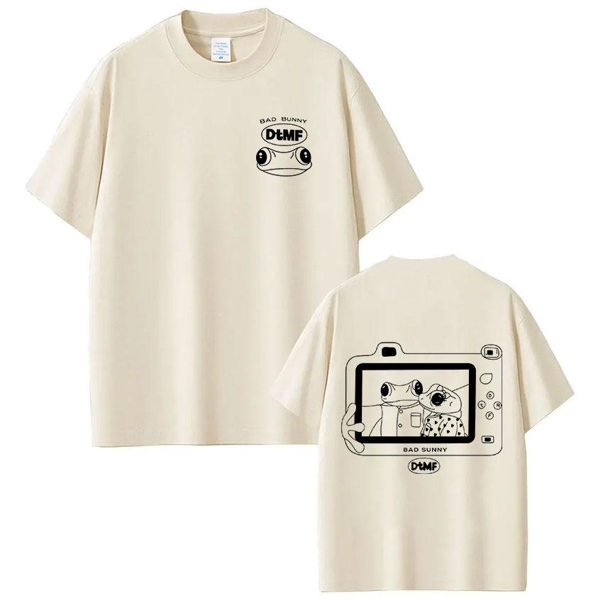Rapper Bad Bunny T-Shirt Debi Tirar Mas Fotos DTMF Welttournee T-Shirts Unisexs Unisex Mode Vintage Hip Hop T-Shirts Streetwear