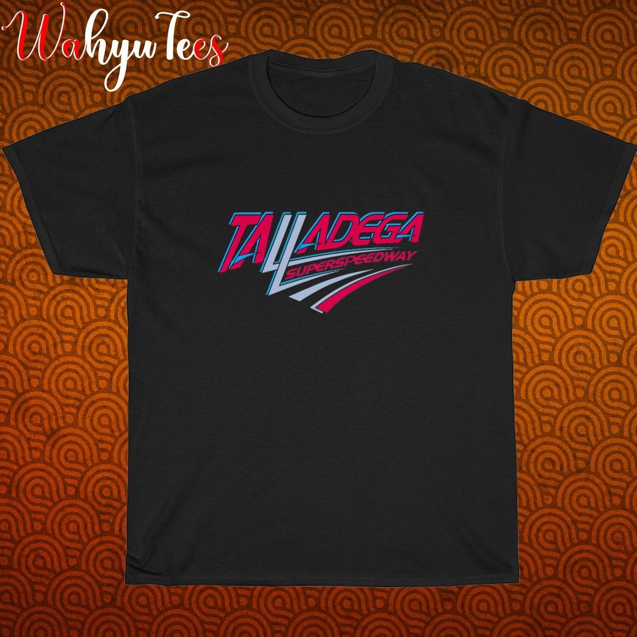 Talladega Super Speedway Logo Black/Grey/Navy/White Size S-5XL Unisex T-Shirt L