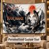 Fish Ocean (216) Theme Wall Tapestry Customized With Name Text Personalized Hanging Tapestry For Bedroom Living Room Decor