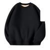 Mens Classic Simple Versatile Fleece Sweatshirt Teens Thick Warm Solid Loose Fit Winter