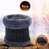 Herren einfarbig weich gestrickt Ring-Schleifenkragen Schal Winter dick Plüsch Wolle Lätzchen Männlich warm Snood Kurze Schals Kreis Halstuch