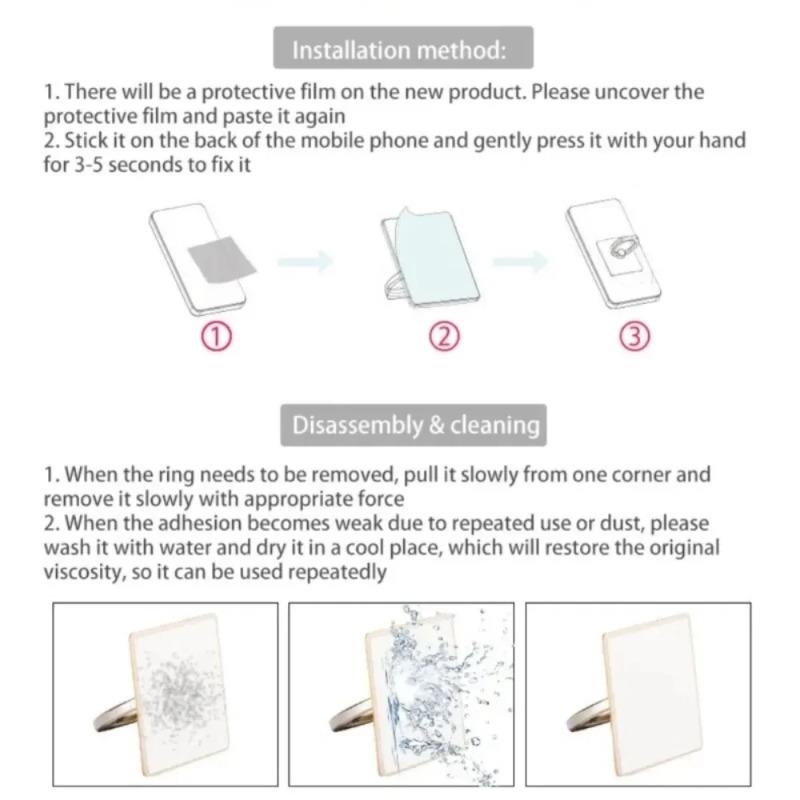 Ring Holder Rotatable Lazy Finger Multifunctional Adhesive Desktop Mobile Phone Ring Buckle Anti-dropping Mobile Phone Holder