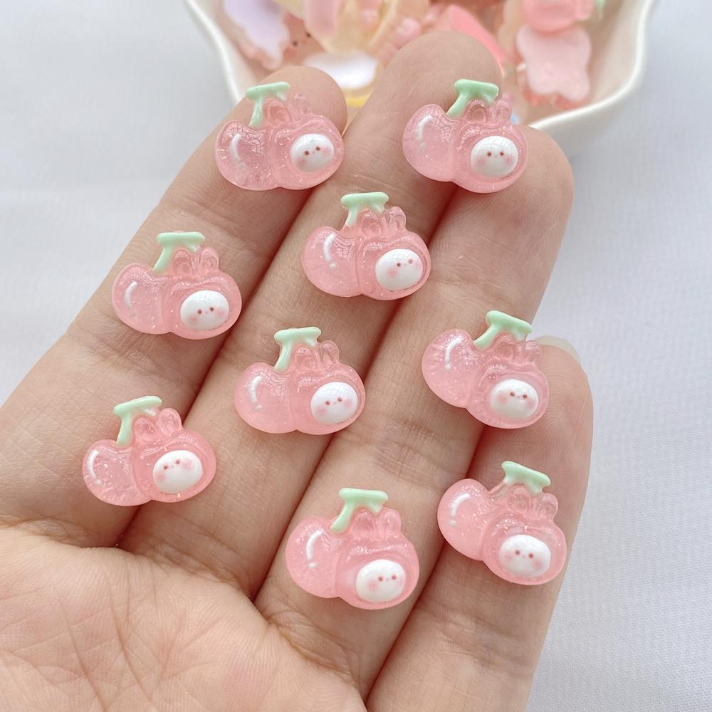 

20Pcs New Cute Resin Cartoon Rabbits, Ice Cream, Lollipops Flat Back Ornament Jewelry Making Manicure Hairwear
