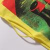 Skateboard Skeleton Print Hot Stamping, Water Washing, Hole Breaking, Making Old Short Sleeved T-shirt for Men and Women