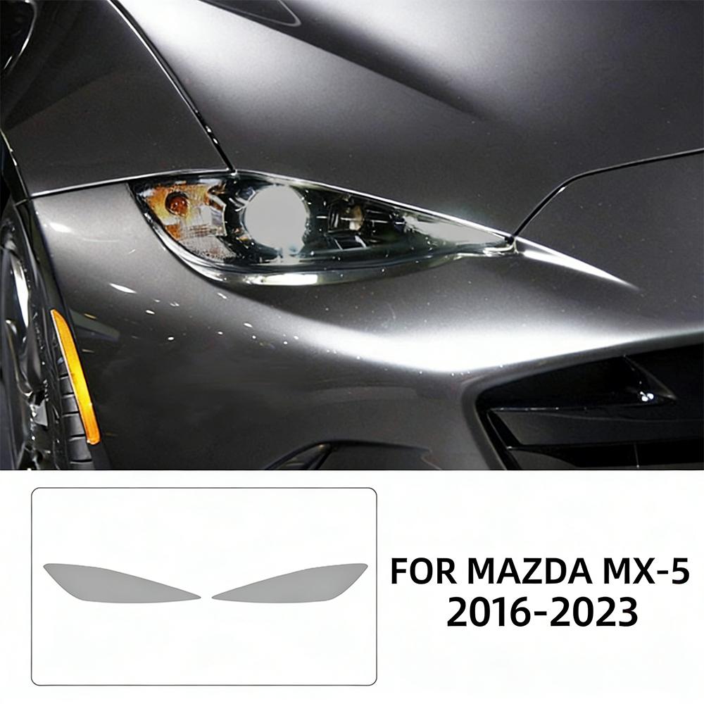 TPU Car Headlight Protective Film for Mazda CX50 CX60 CX80 MX-5 CX30 CX-5 2016-2026 Clear & Smoke Anti-Scratch For 16-23 Smoked