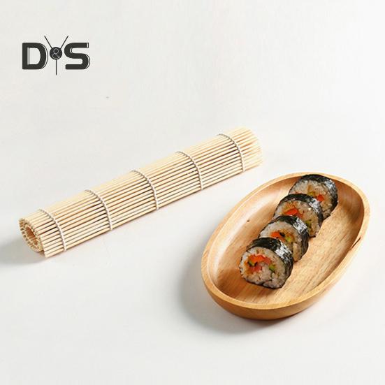 Bamboo Sushi Mat with Rice Spoon Natural Sushi Roller Mat Food-Safe Sushi Making Supplies for Shaping Molding Sushi Roll