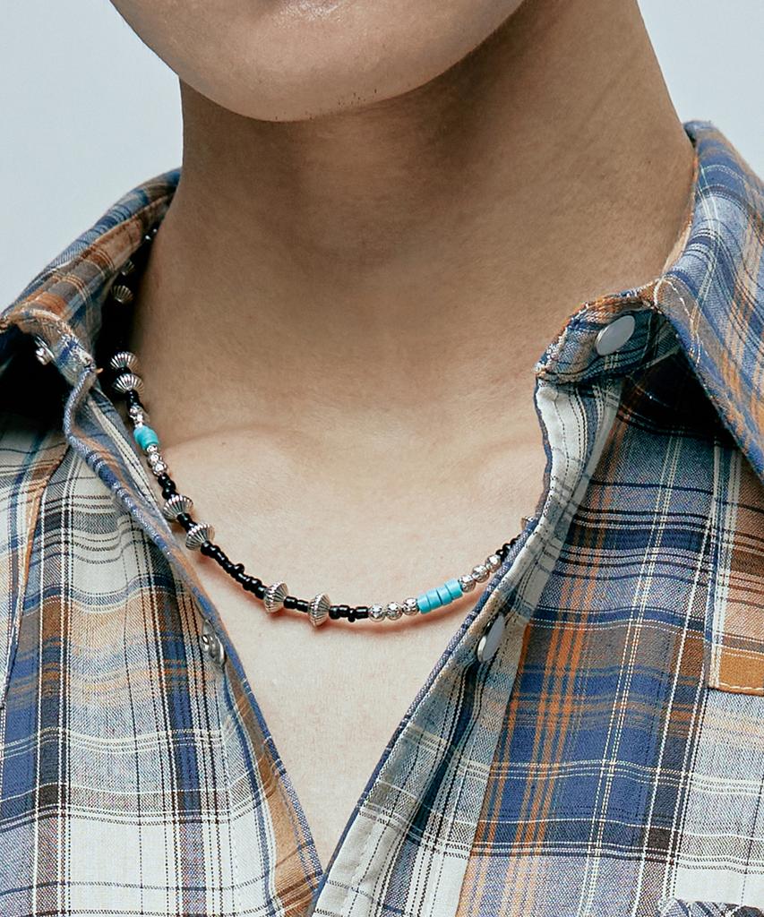 Knd Turquoise & Hogan Beads Necklace