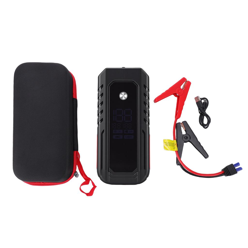 15V Car Battery Jump Starter 3000A 30000mAh LED Display Portable Emergency Battery Booster with Flashlight USB Output