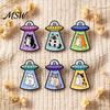 Cat Clothing Accessories Enamel UFO Metal Brooch, Aliens Ship Kitten Badge Pin, Pin Bag Scarves Hat for Men Women Shaped Brooch