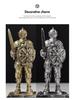 Nordic Retro Guard Knight Figurine: Resin Handicraft for Home or Office Decor
