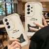 Phone Case: 2D Flat Samsung Galaxy A34 A35 S20 S22 S21 FE Plus Ultra Case, Peek-a-Boo Little Black Cat, Christmas and Halloween Gift