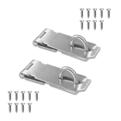 2 set Lucchetto Hasp in Acciaio Inossidabile per Capanno Lunga Durata Resistenza Hasp per Lucchetto a Uscio