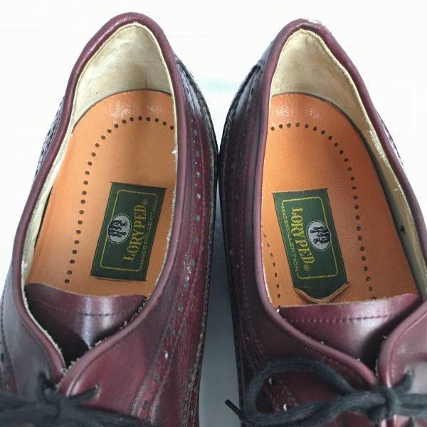 80s-90s Vintage Rare LORY PED Long Wingtip Business Shoes Burgundy Big Size 29.0-30.0(USED)