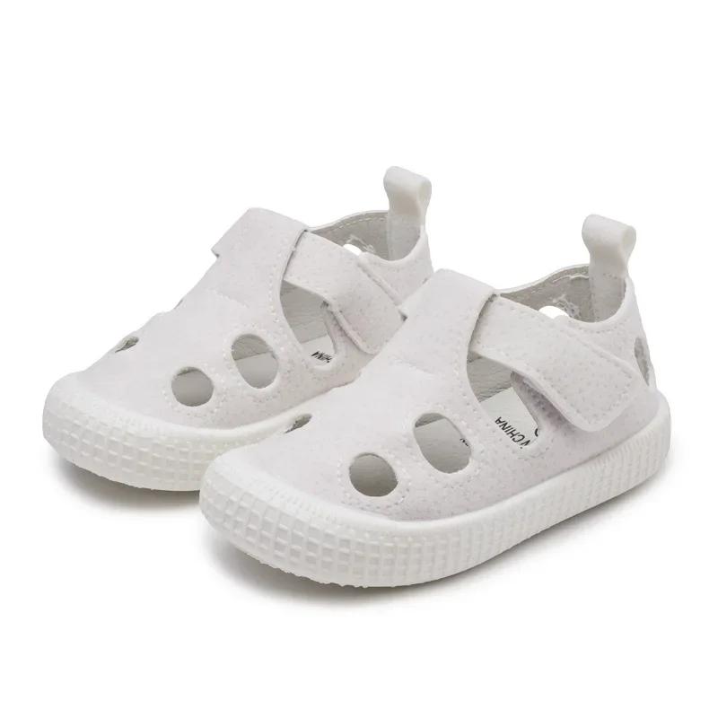 Kids Half Sandals Boys Sports Casual Shoes Cut-outs Hollow Fashion 2025 New Spring Summer Toddlers Children Girls Sandals 21-30