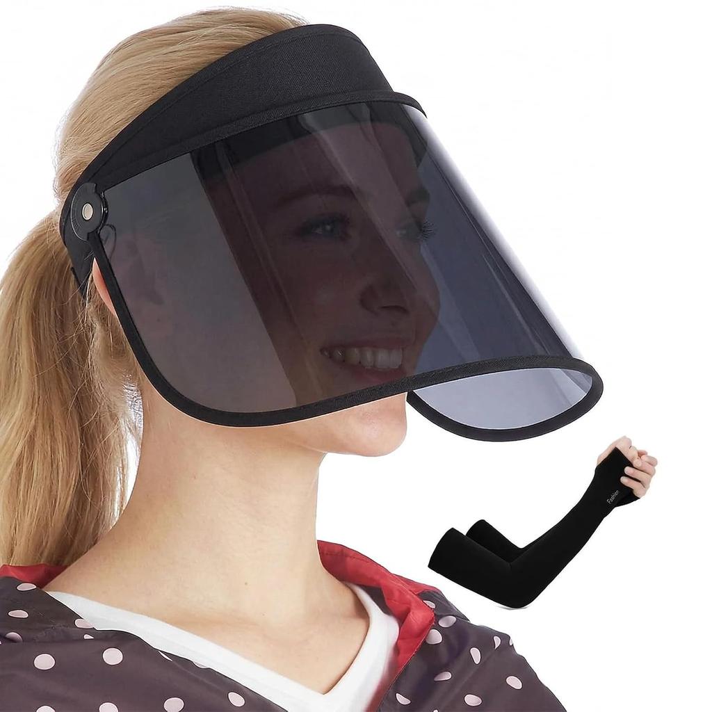 VitalBloom Sun Visor Ladies UV Cut Bicycle Sunshade Sunburn Prevention Protection UPF50+ Hat Rain Men