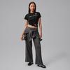 Women's Jordan T Shirts Women's Black Crew Neck Moderate