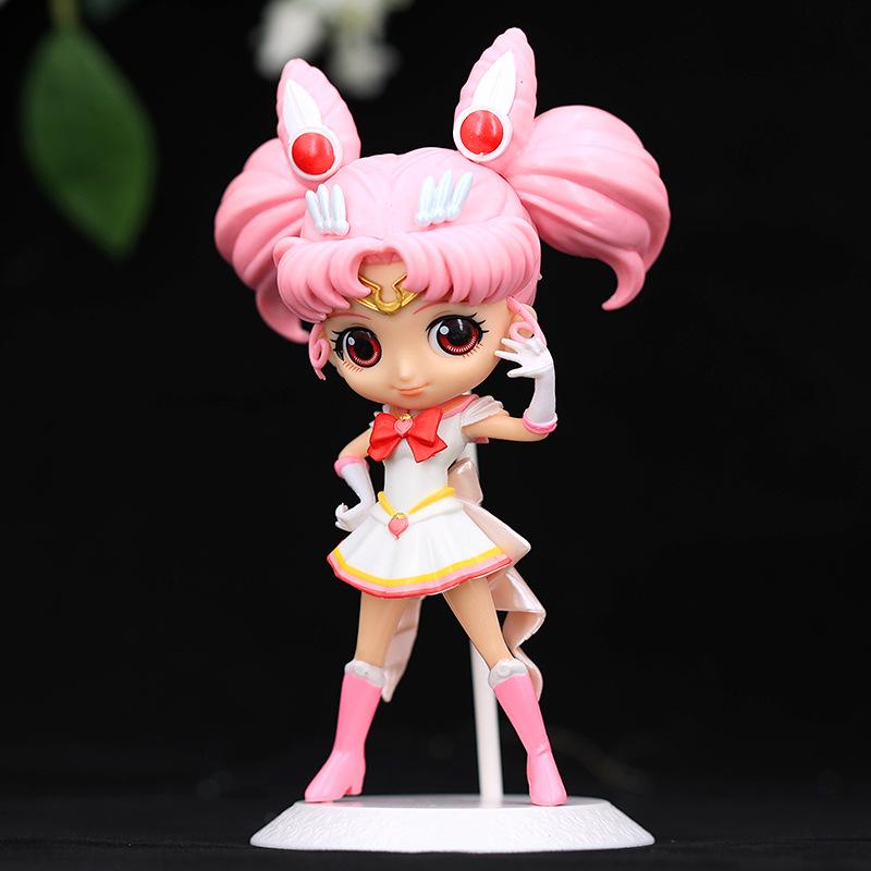 23cm Anime Sailor Moon Action Figure Doll Princess Serenity Cake Ornaments Collection PVC Tsukino Usagi Figure Model Toys Gifts