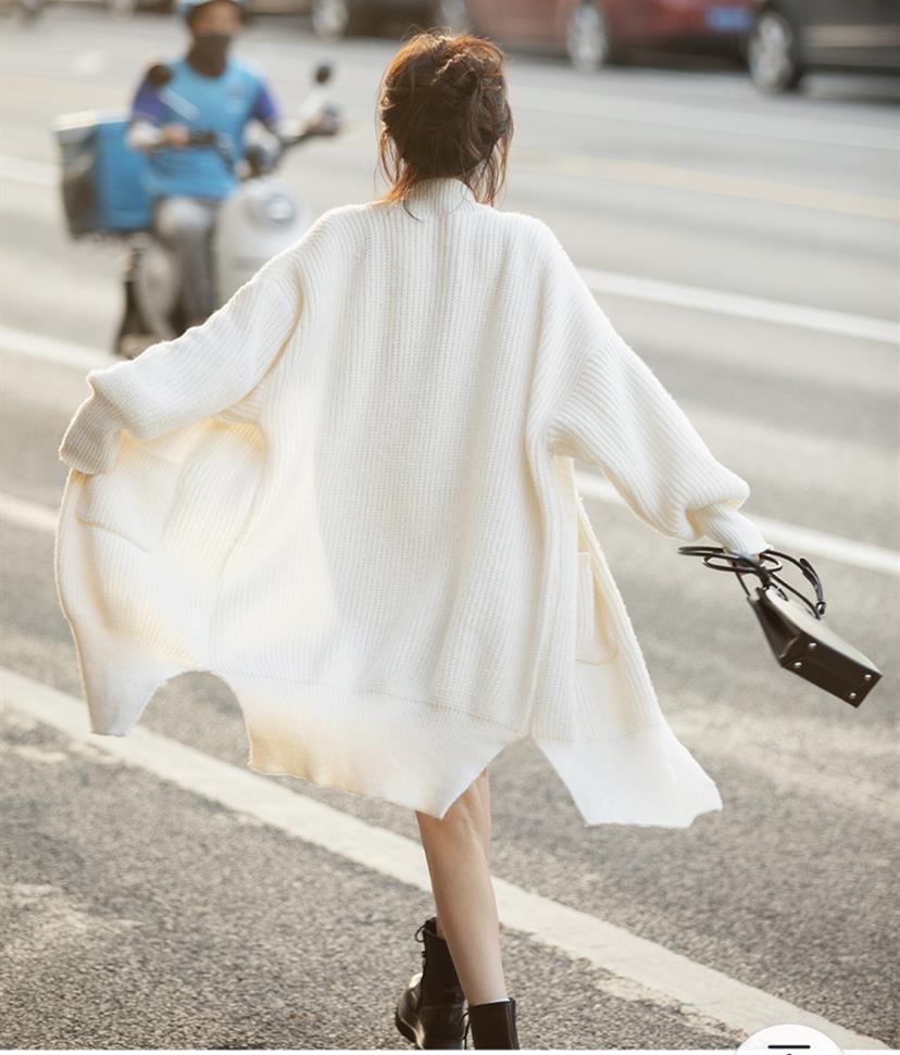 Korejský pletený kardigan střední délky: Jarní/Letní Móda, Všestranná & Stylová