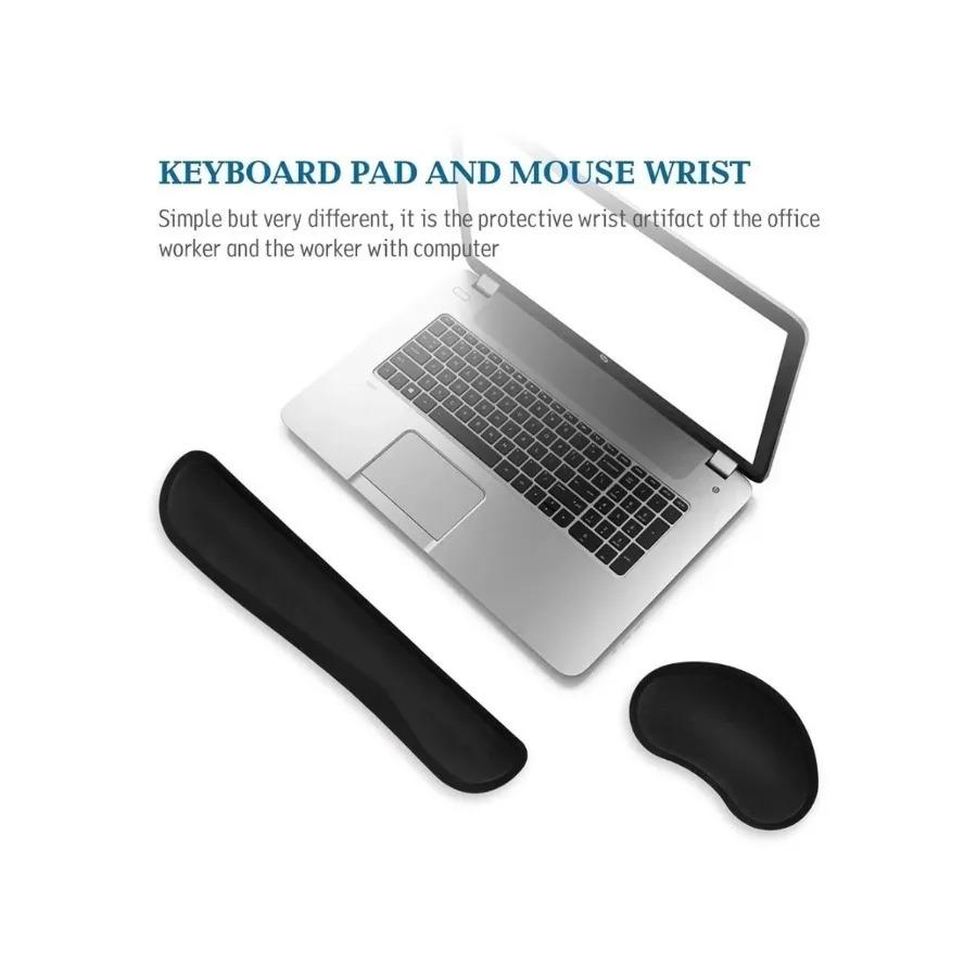 Comfortable Anti-Slip Mouse Pad with Wrist Support for Office Computers Laptops Macs - Ergonomic Keyboard Wrist Rest