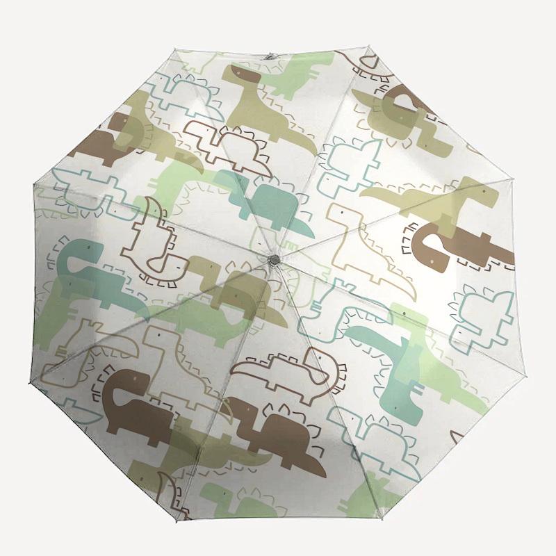 1pc Dinosaur Pattern Design Umbrella with Plastic Handle,Suitable for All Seasons UmbrellaPT517